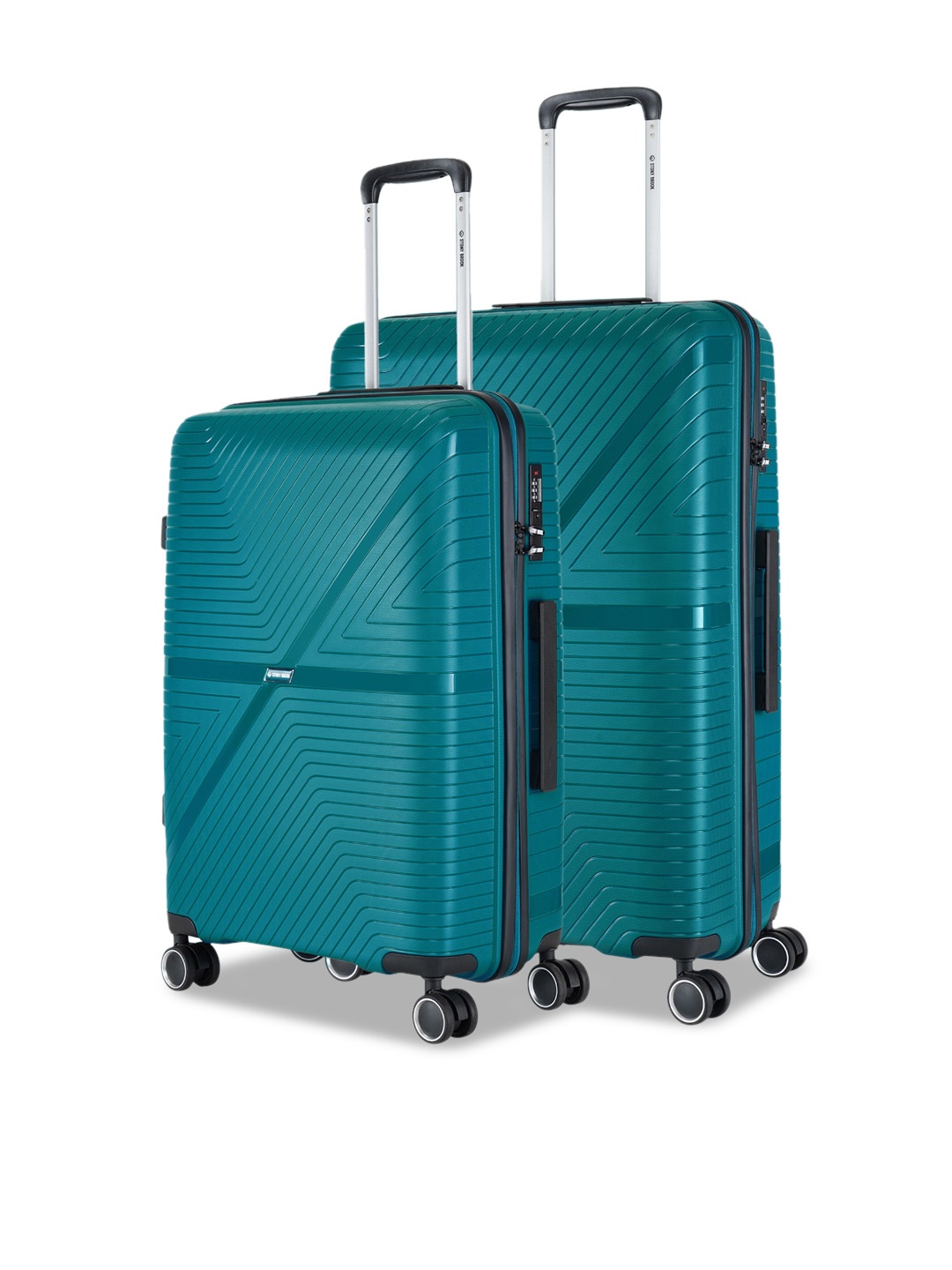 

Stony Brook by Nasher Miles Axis Set Of 2 Hard-Sided Trolley Suitcase, Teal