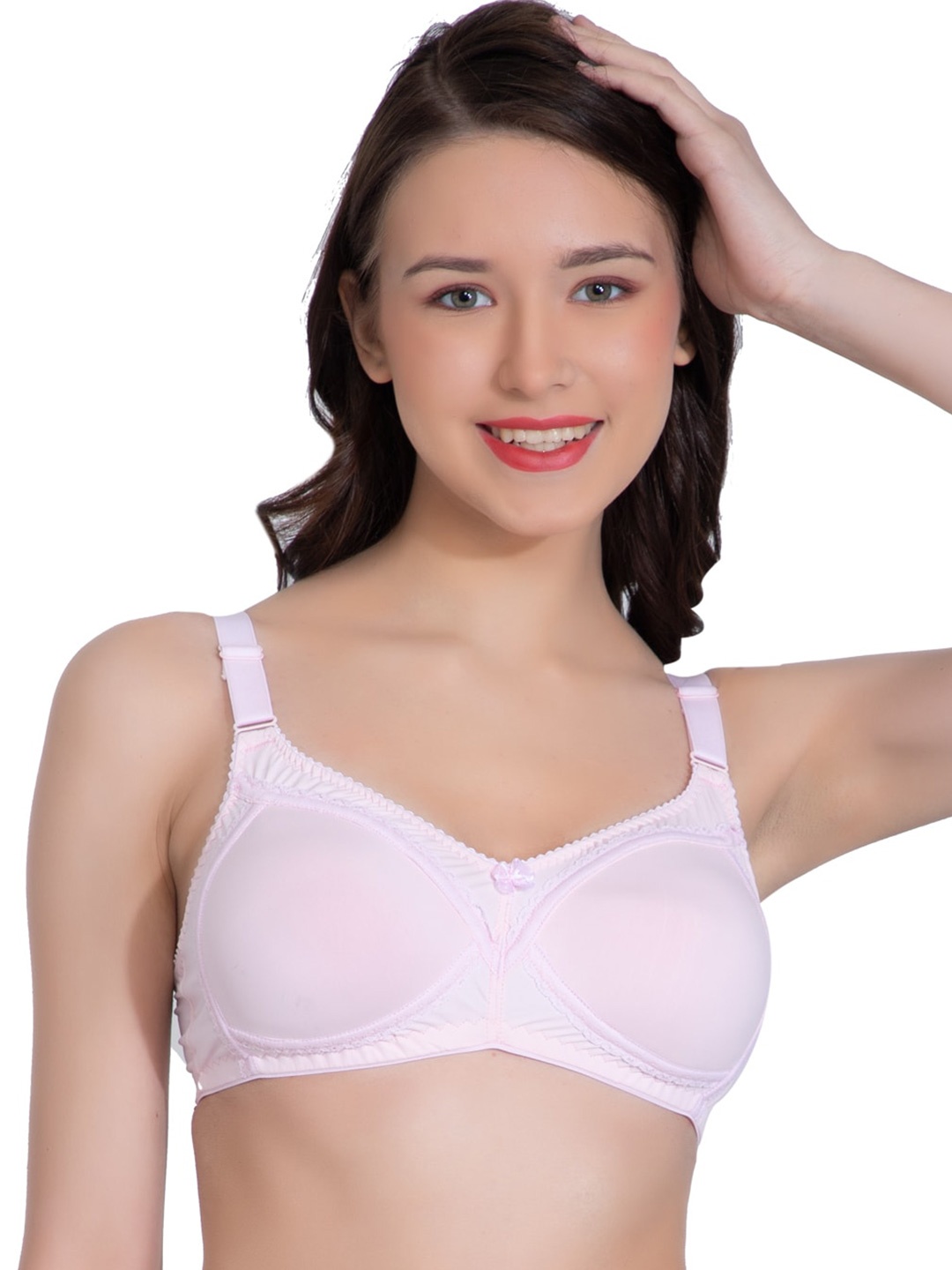 

Eve's Beauty Full Coverage Lightly Padded Minimizer Bra With All Day Comfort, Pink
