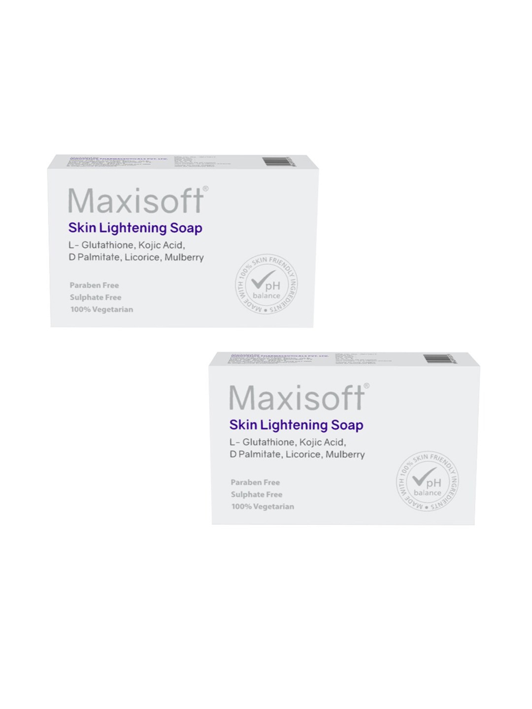 

Maxisoft Set of 2 Skin Lightening Soaps with KojiC Acid & Mulberry - 75 g Each, White