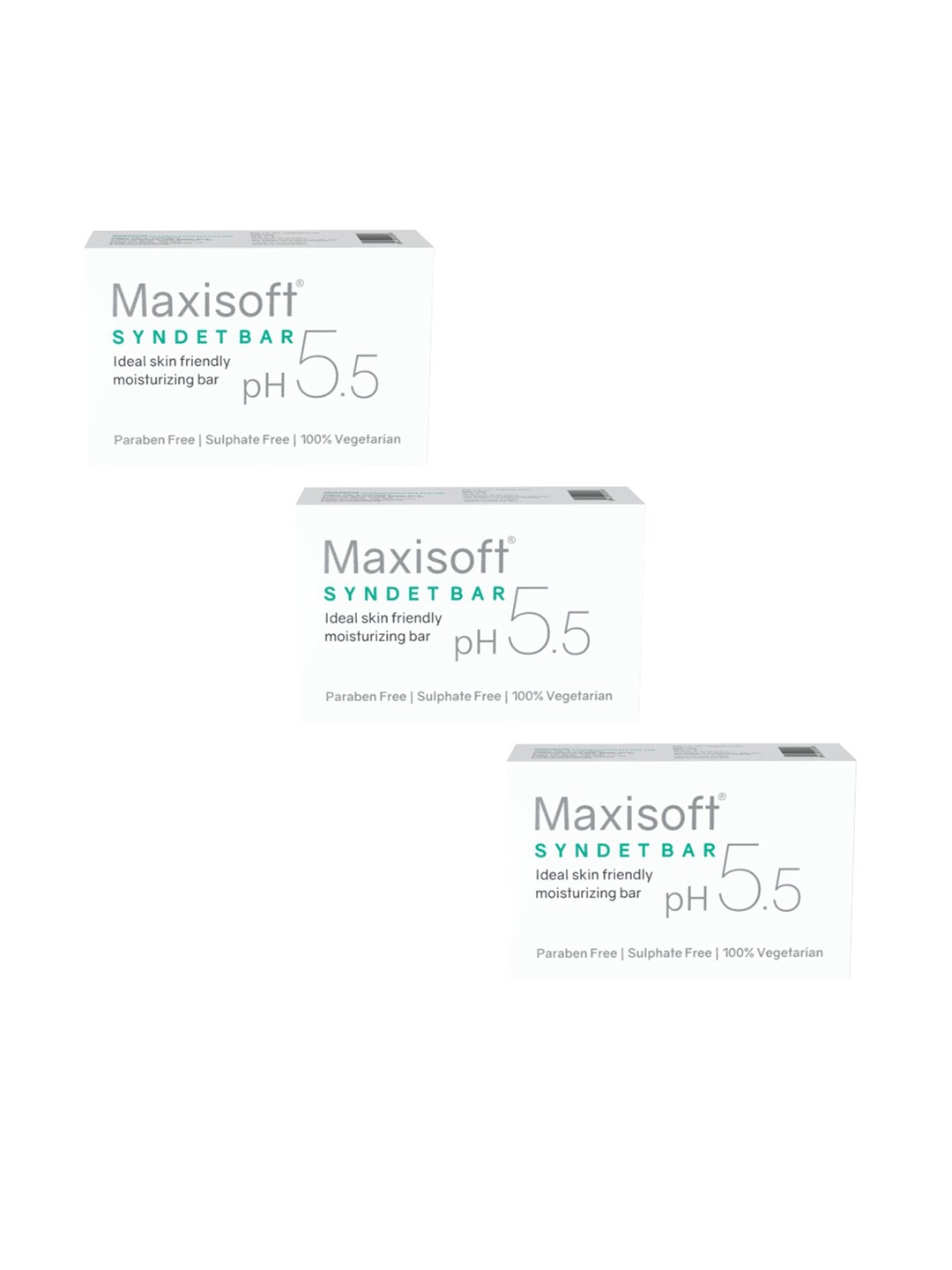 

Maxisoft Set of 3 Syndet pH 5.5 Moisturizing Bar - 75 g Each, White