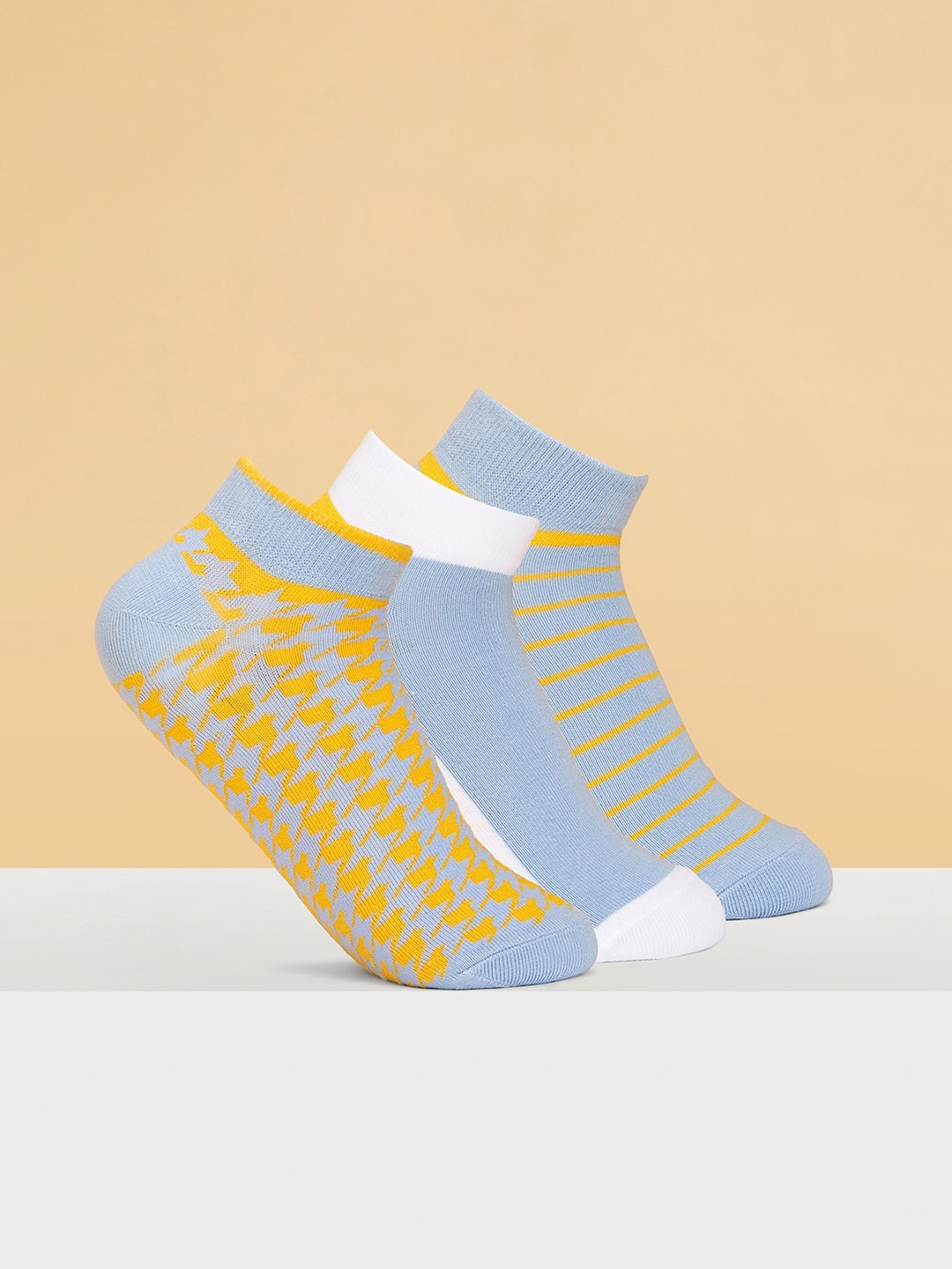 

Honey by Pantaloons Women Pack Of 3 Ankle Length Socks, Blue