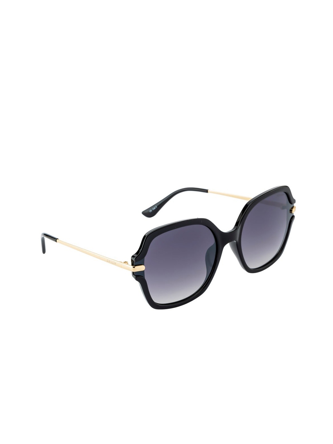 

OPIUM Women Oval Sunglasses with Polarised and UV Protected Lens OP-10130-C01, Black