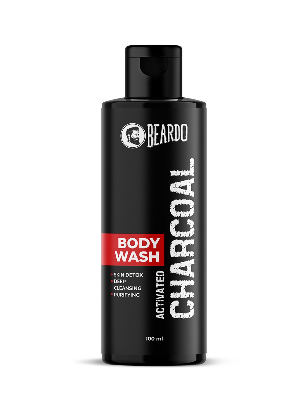 

BEARDO Men Activated Charcoal Body Wash for Intense Detoxification - 100ml, Black