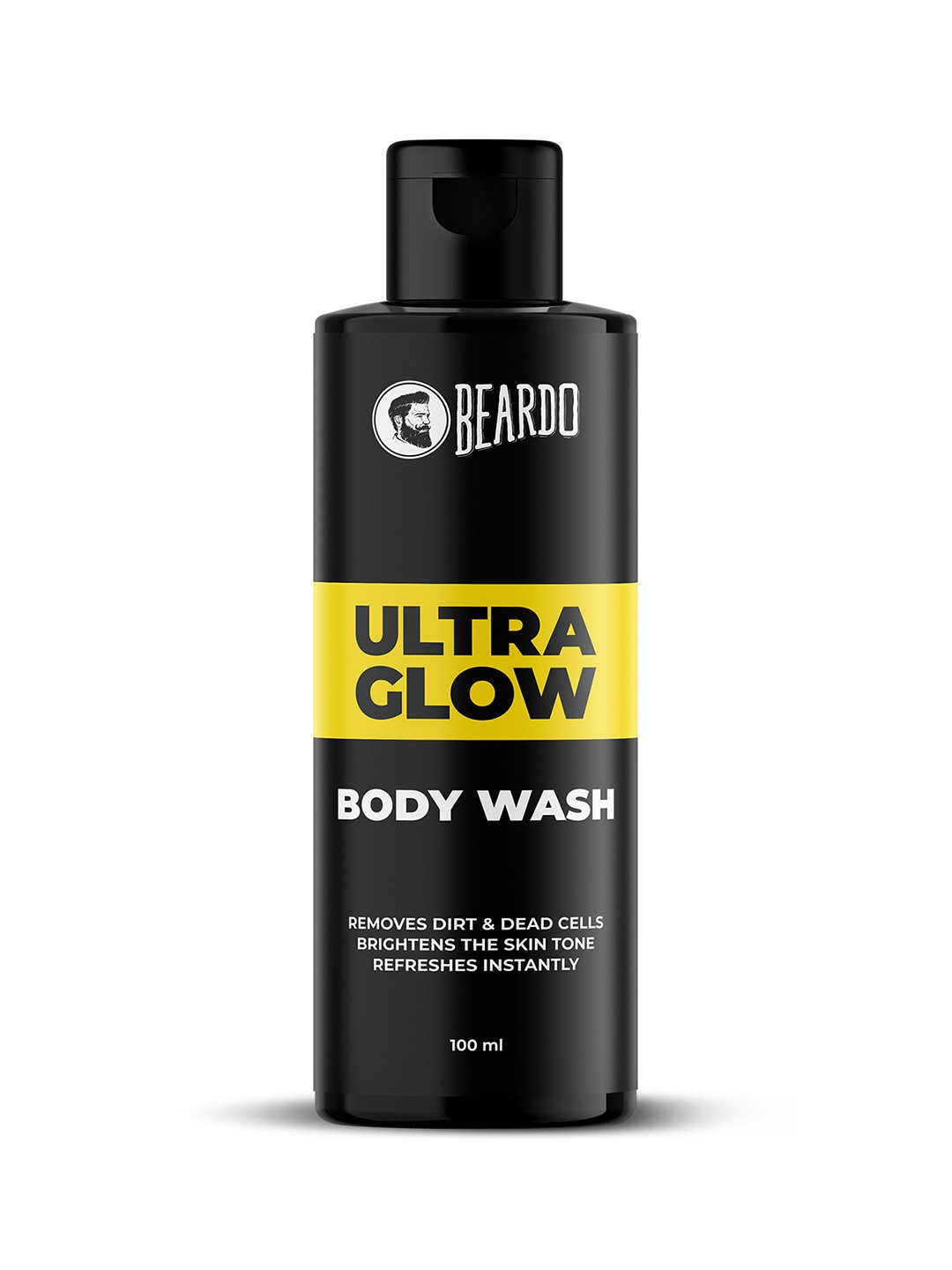 

BEARDO Men Ultraglow Body Wash with Aloe Vera & Mulberry - 100ml, Black