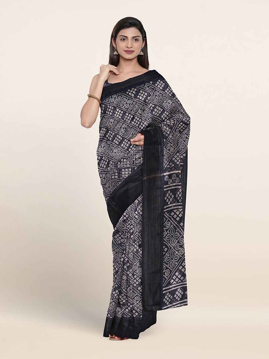 

Pothys Bandhani Printed Saree, Blue