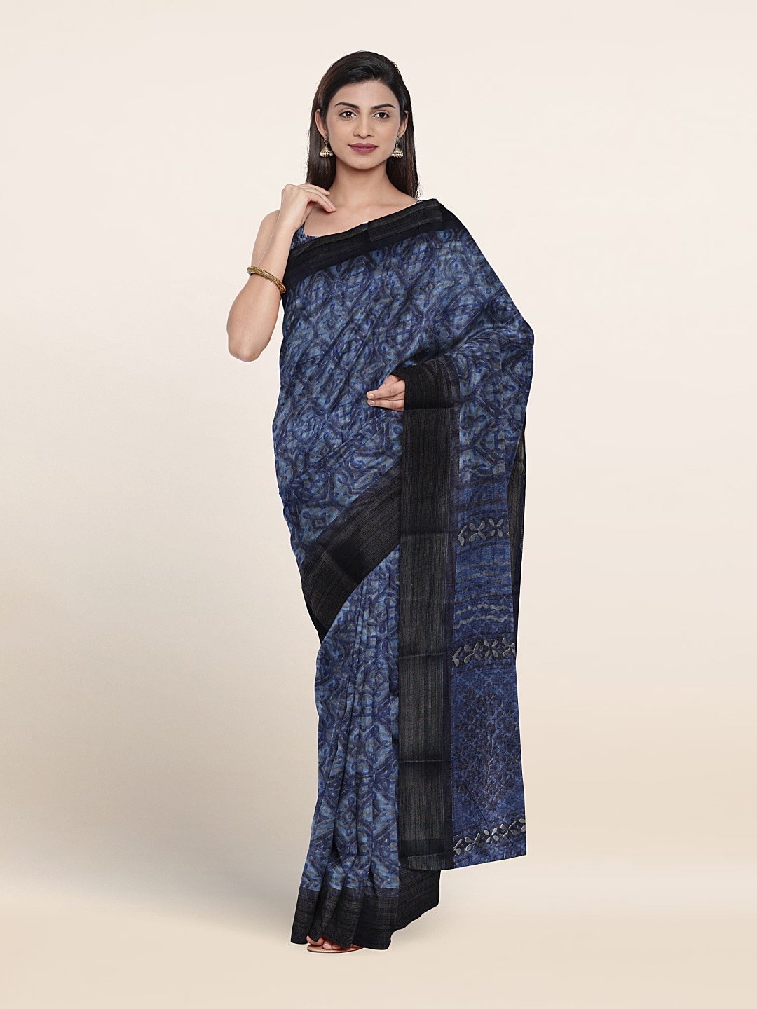 

Pothys Abstract Printed Saree, Blue