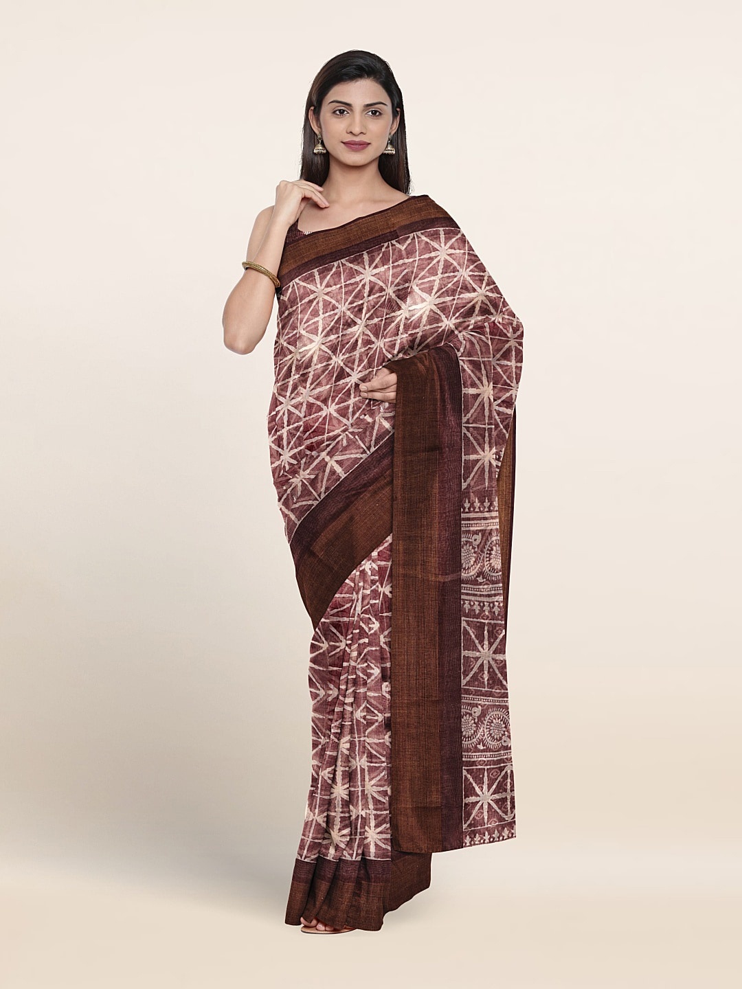 

Pothys Geometric Saree, Violet