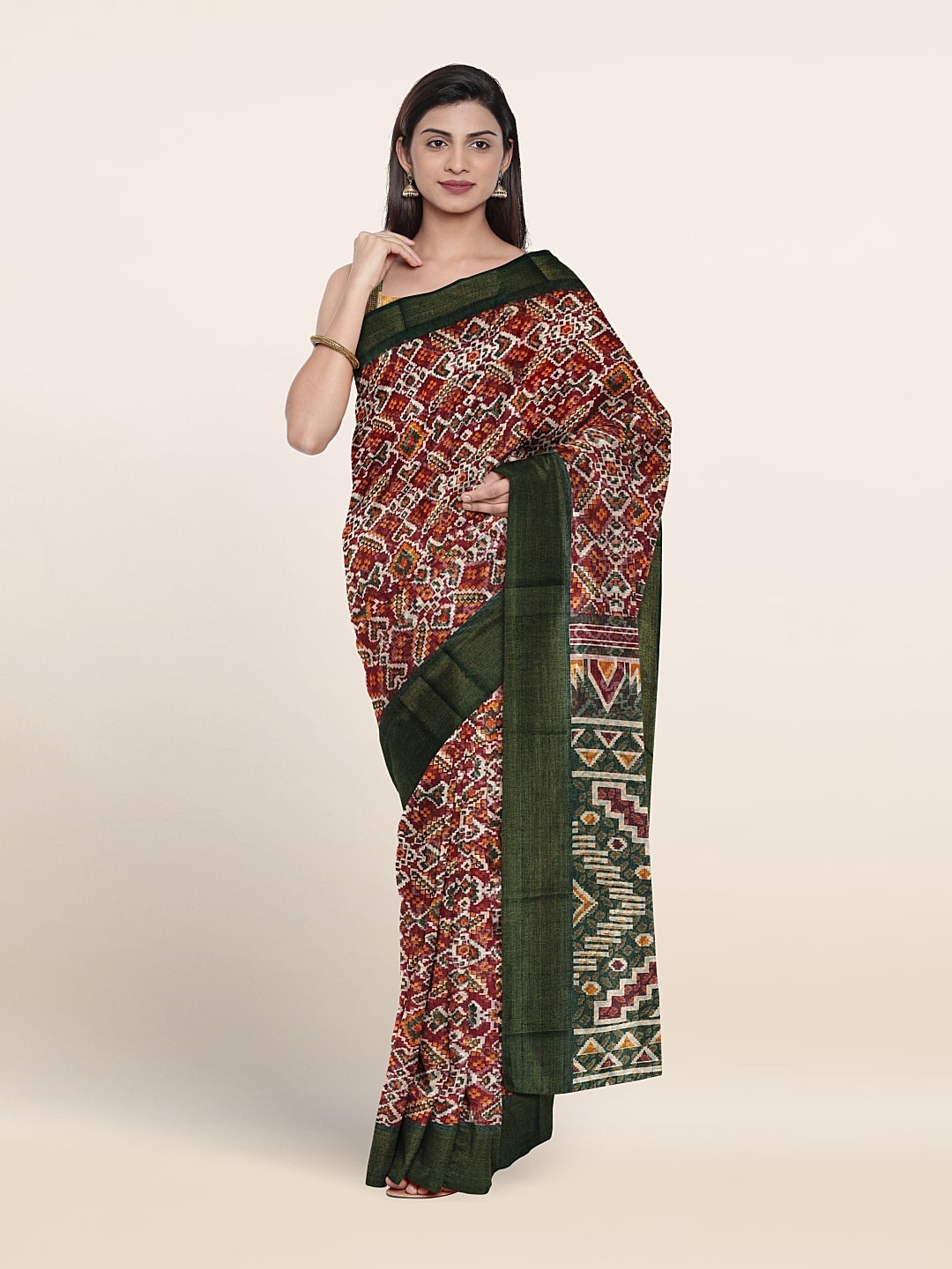 

Pothys Ethnic Motifs Printed Saree, Red