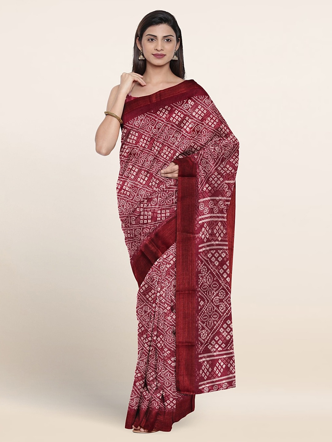 

Pothys Bandhani Printed Saree, Purple