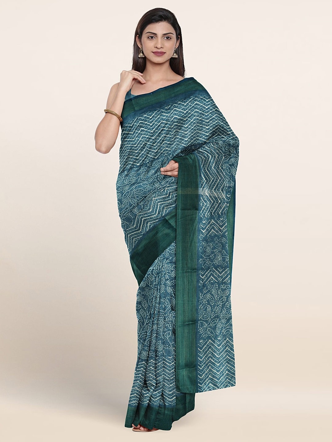 

Pothys Floral Printed Saree, Blue