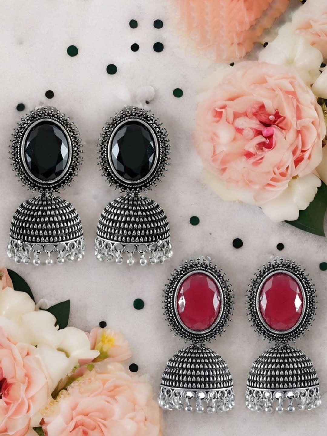 

UNIVERSITY TRENDZ Classic Jhumkas Earrings, Multi