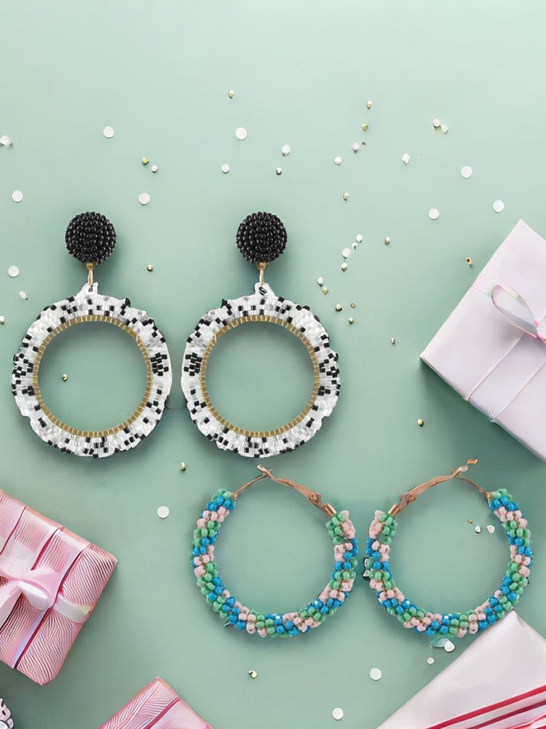 

UNIVERSITY TRENDZ Classic Drop Earrings, Multi