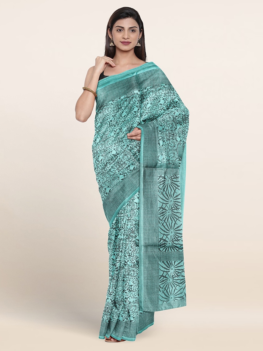 

Pothys Floral Printed Saree, Blue