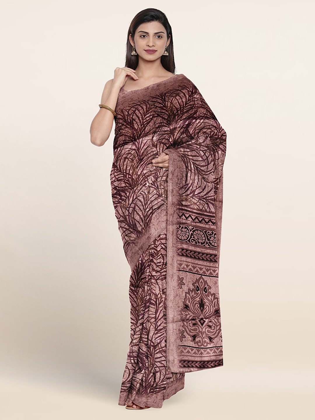 

Pothys Floral Printed Saree, Mauve