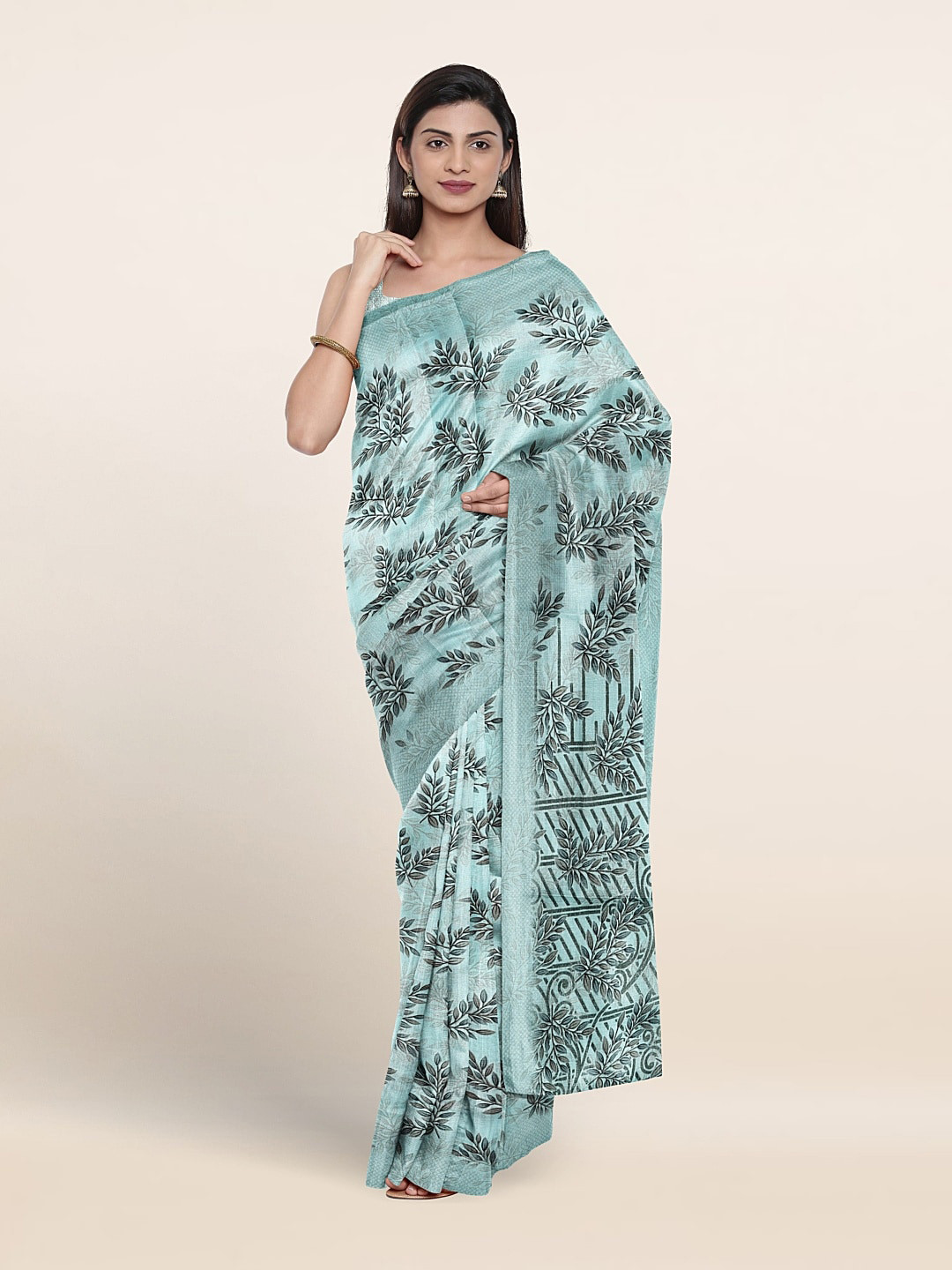 

Pothys Floral Printed Saree, Blue
