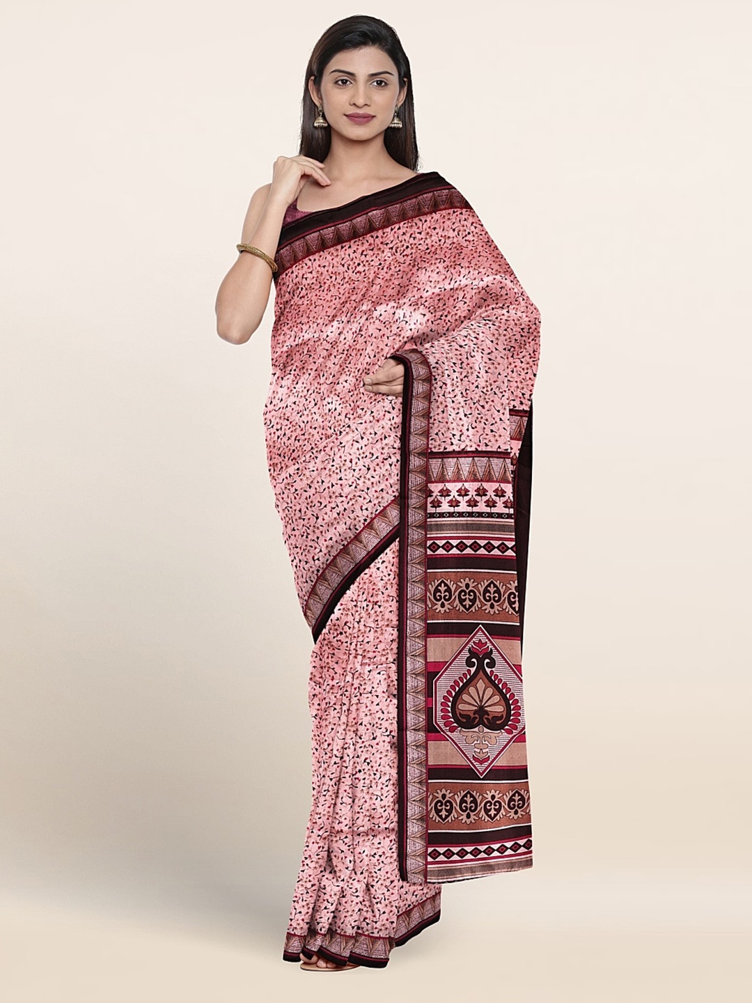 

Pothys Floral Printed Saree, Pink