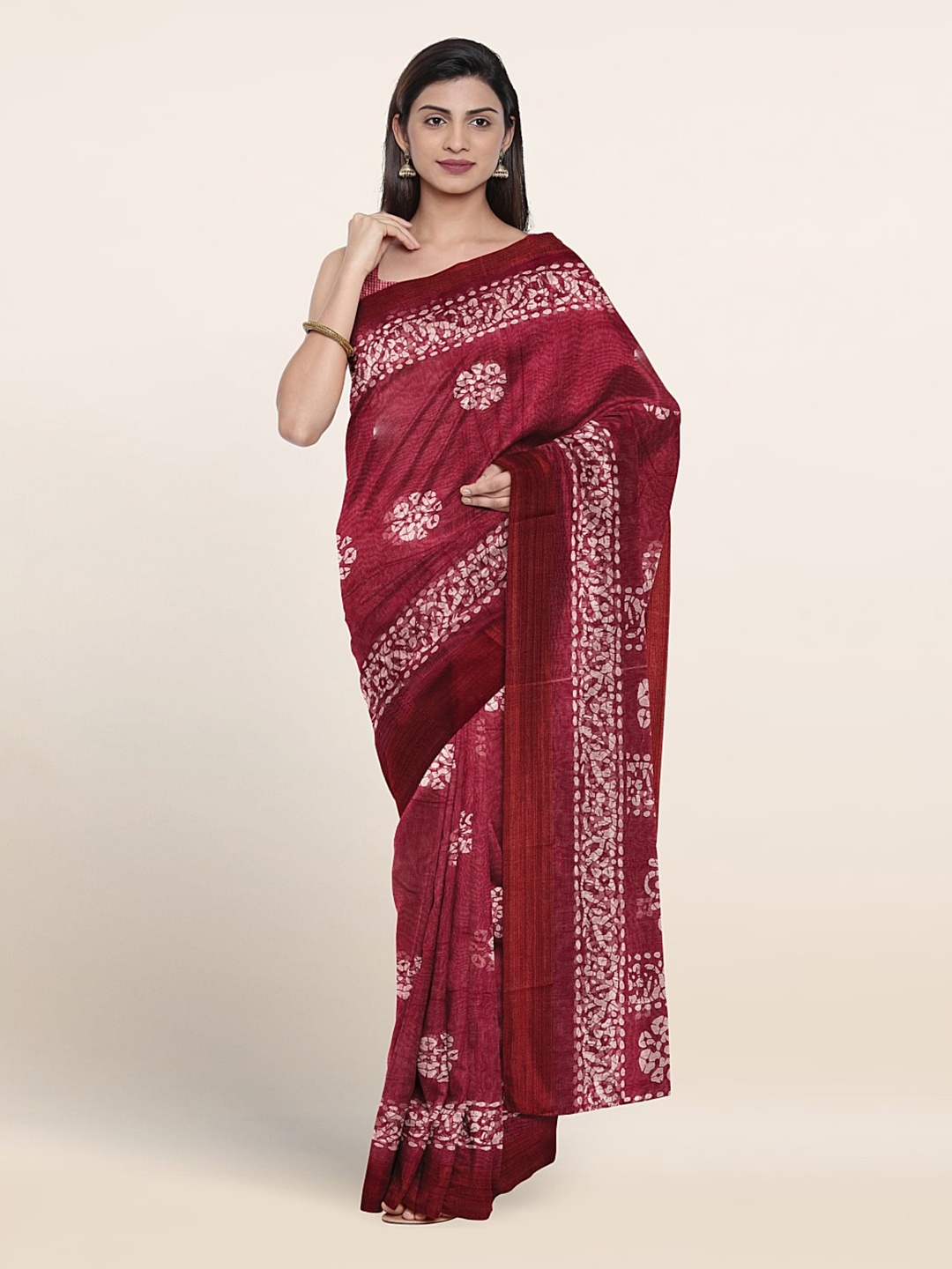 

Pothys Ethnic Motifs Printed Saree, Purple