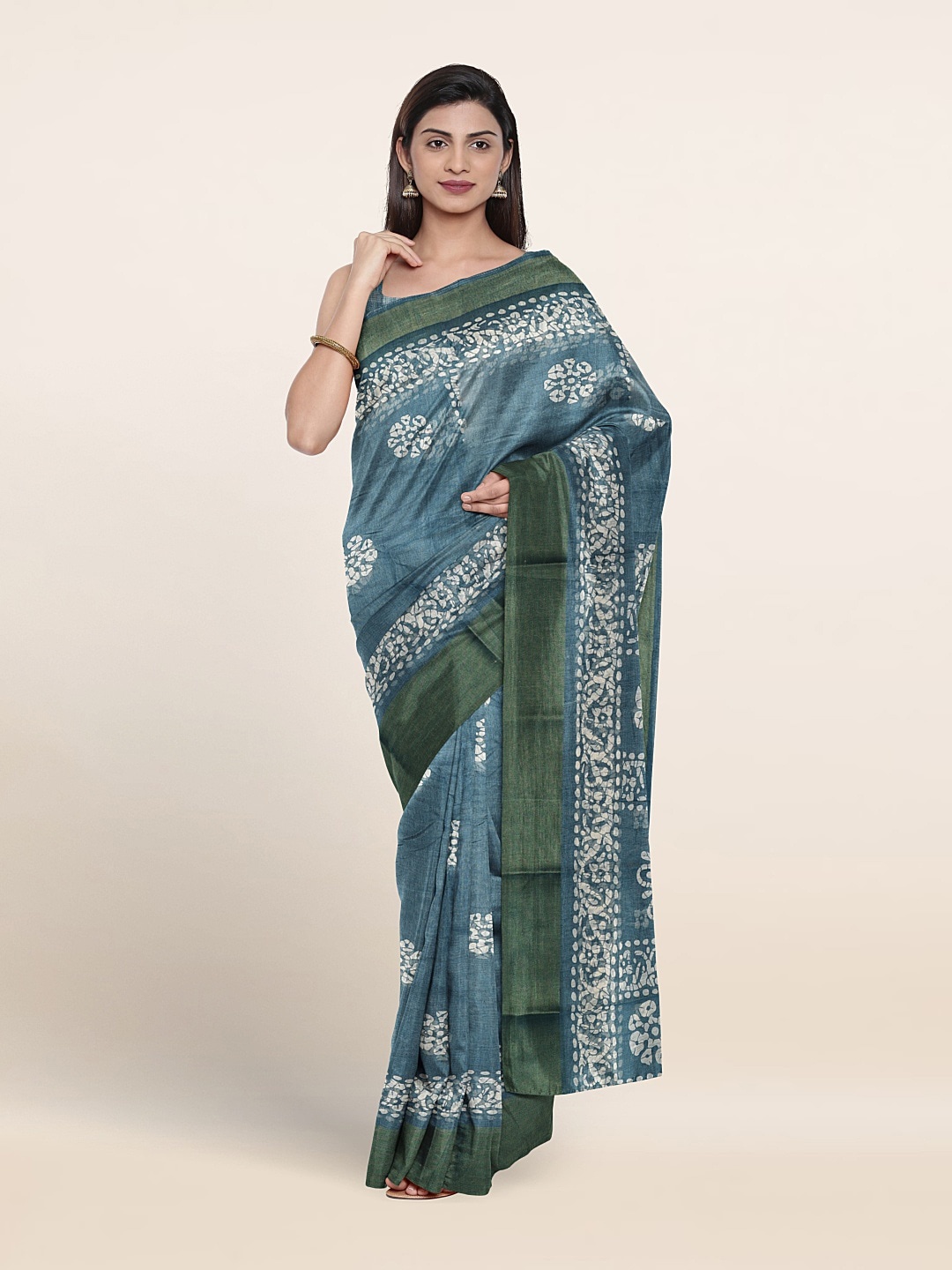 

Pothys Floral Printed Saree, Blue