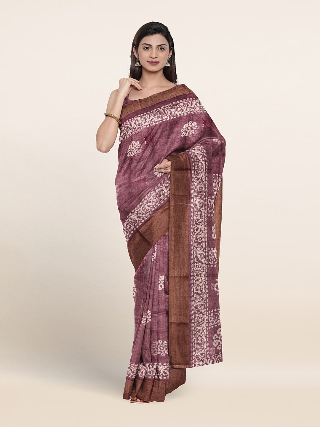 

Pothys Floral Printed Saree, Violet