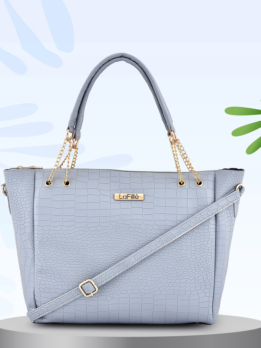 

LaFille Textured Structured Shoulder Bag, Blue
