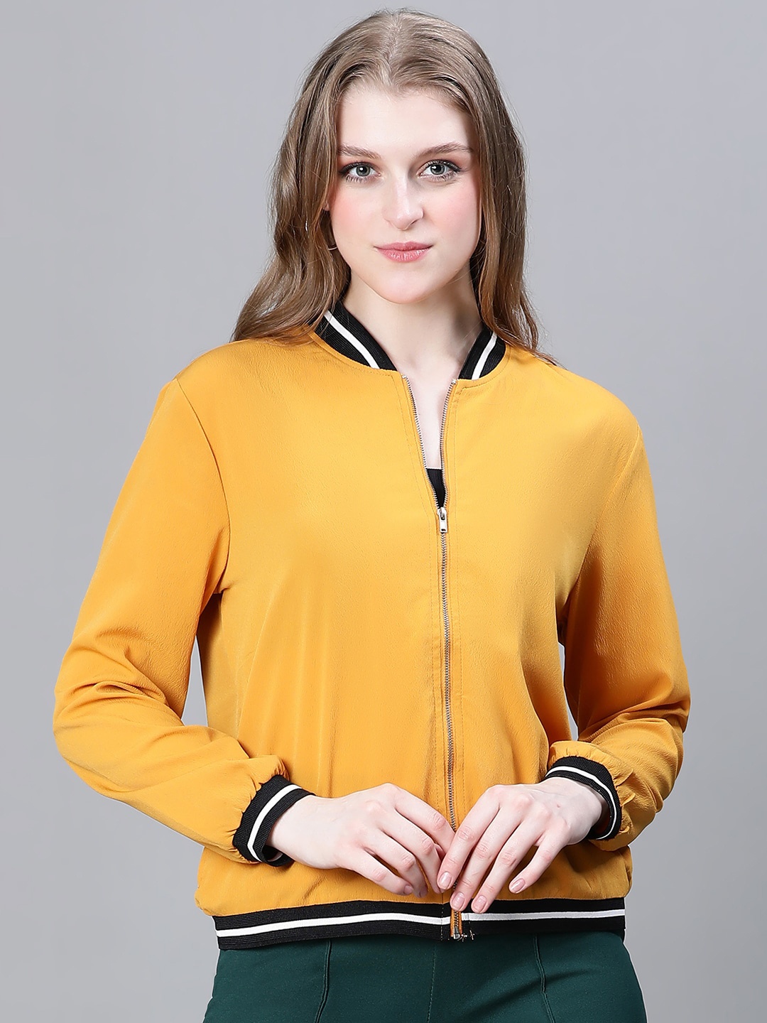 

Oxolloxo Lightweight Bomber Jacket, Mustard