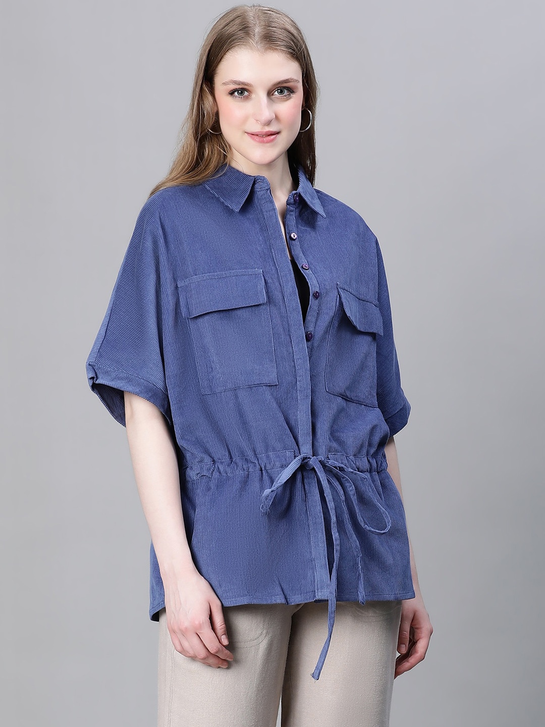 

Oxolloxo Lightweight Longline Casual Tailored Jacket, Blue