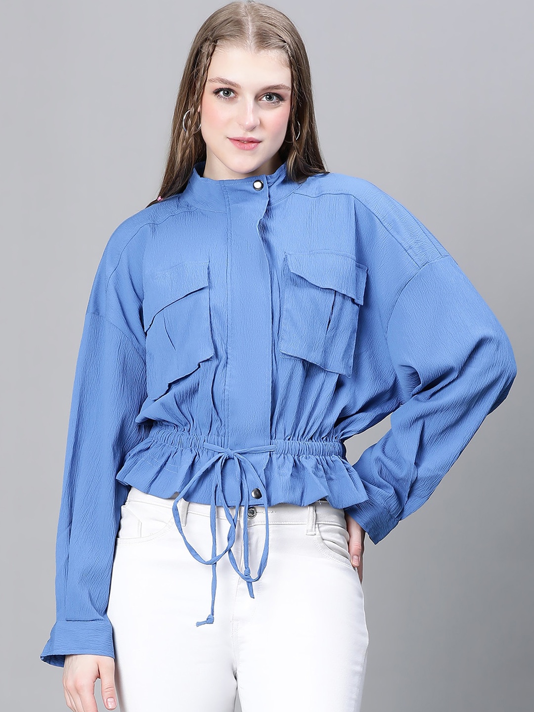 

Oxolloxo Lightweight Bomber Jacket, Blue