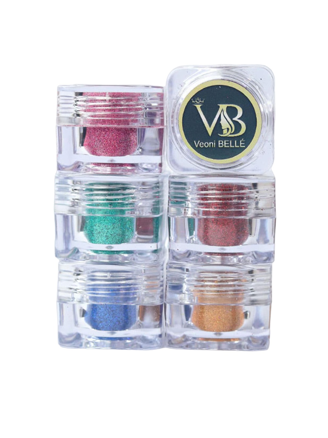 

Veoni BELLE Set of 6 Professional Cosmetics Pigment Loose Powder Eyeshadow, Multi