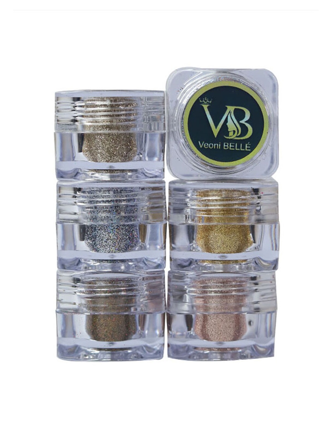 

Veoni BELLE Set of 6 Professional Cosmetics Pigment Loose Powder Eyeshadow, Gold