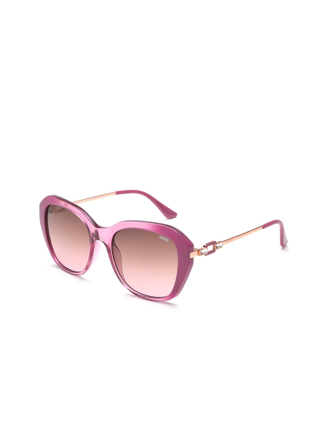 

IDEE Women Square Sunglasses With UV Protected Lens IDS2966C2SG, Brown