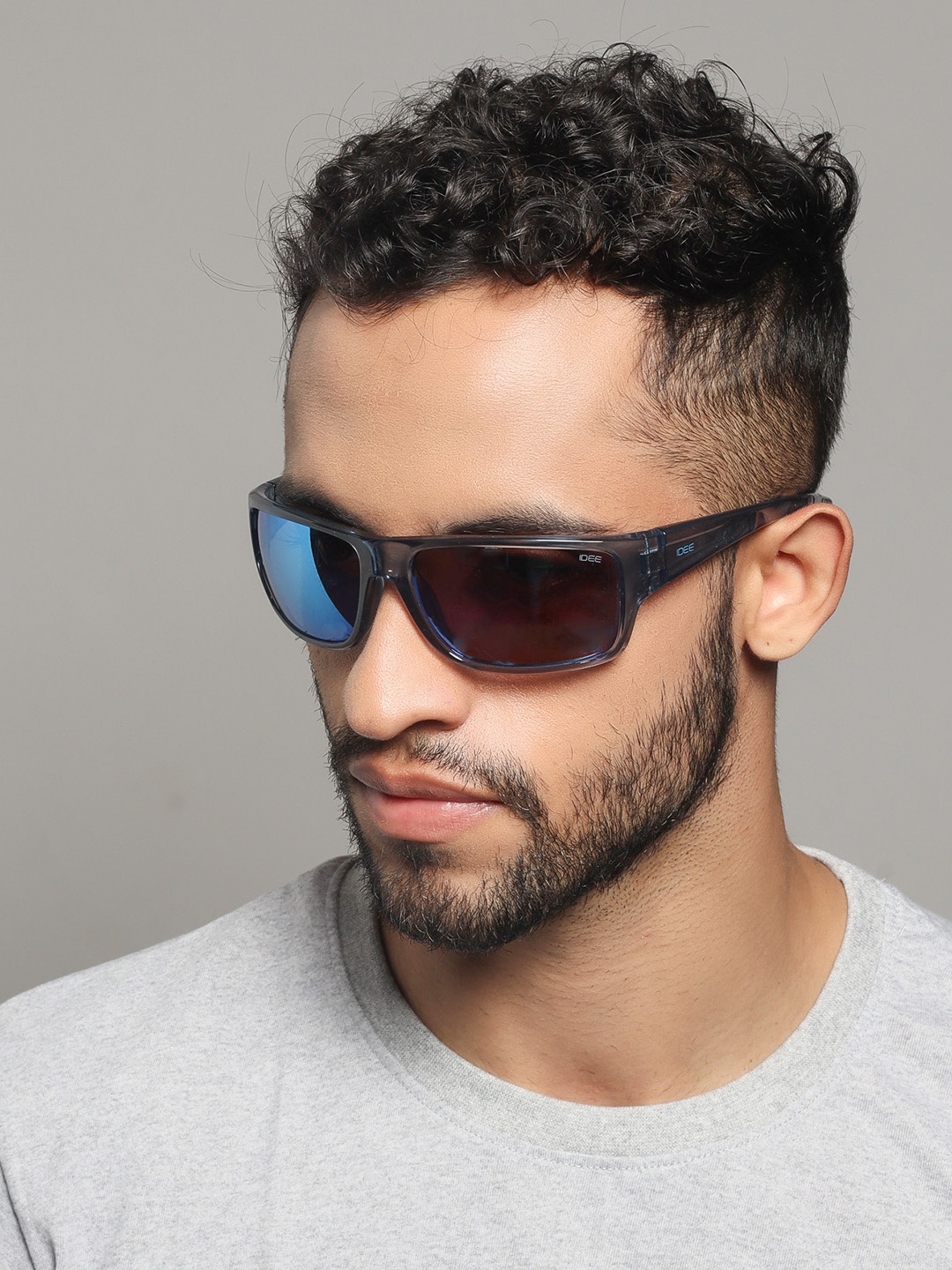 

IDEE Men Sports Sunglasses with UV Protected Lens IDS2960C2SG, Blue