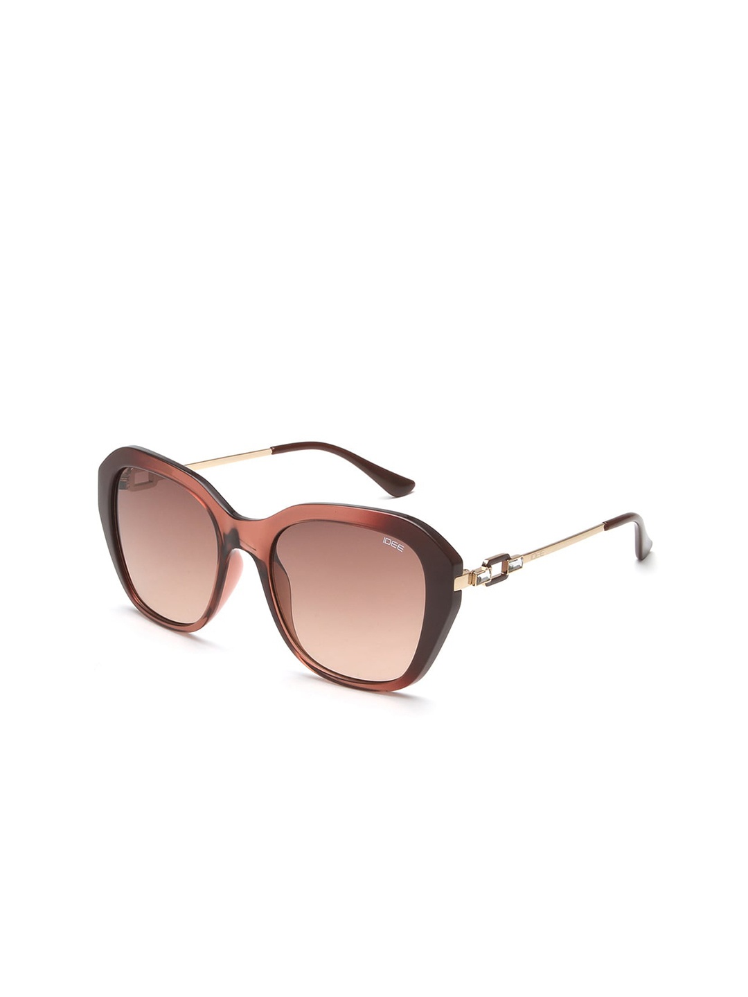 

IDEE Women Square Sunglasses with UV Protected Lens IDS2966C1SG, Brown