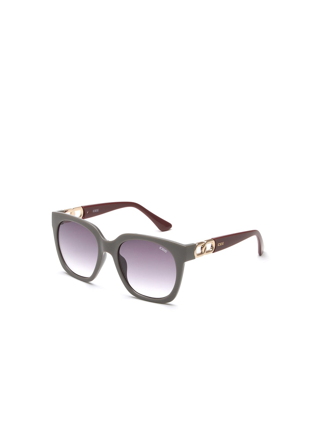 

IDEE Women Square Sunglasses with UV Protected Lens IDS2965C4SG, Purple