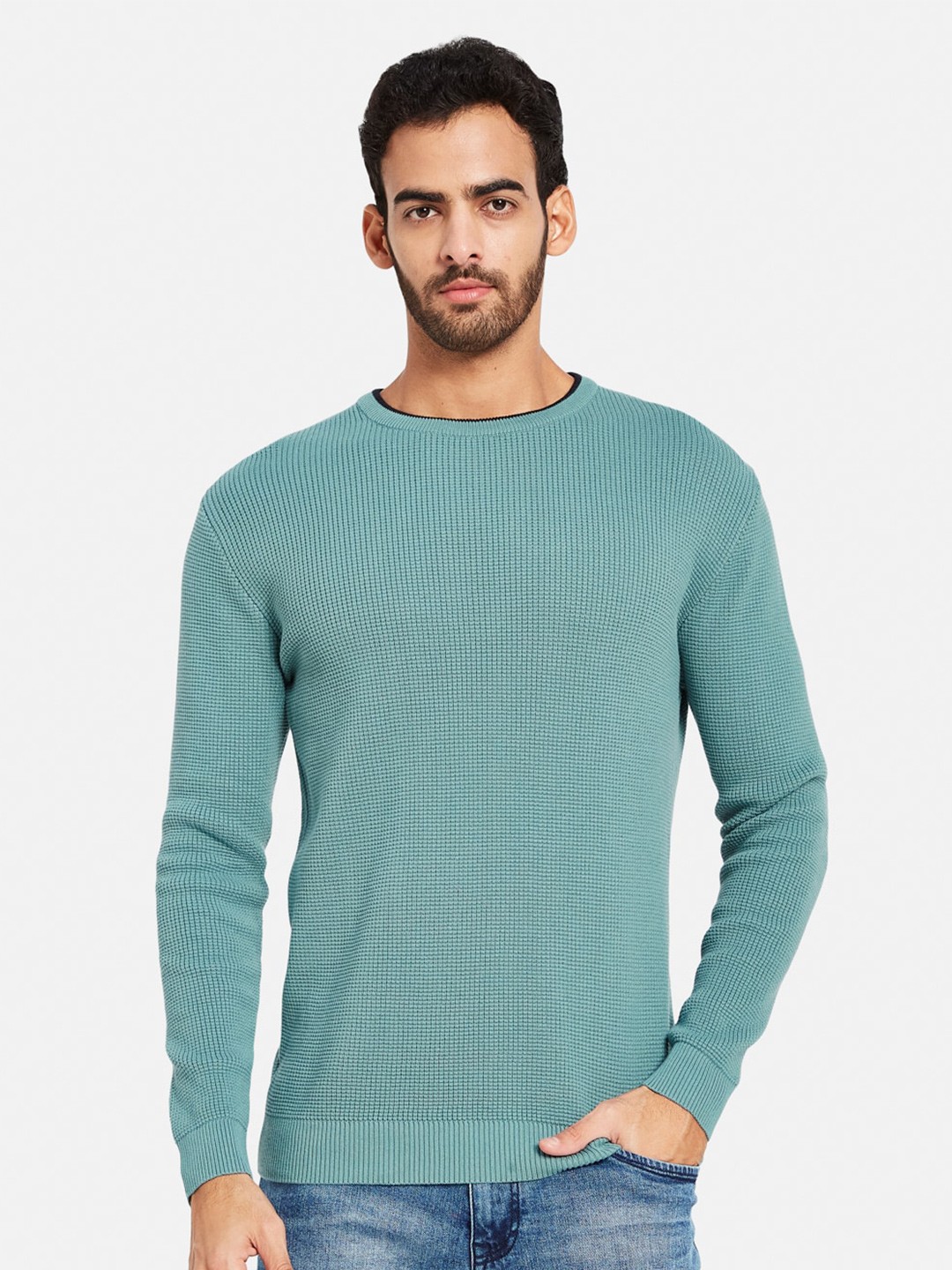 

METTLE Ribbed Cotton Pullover, Blue