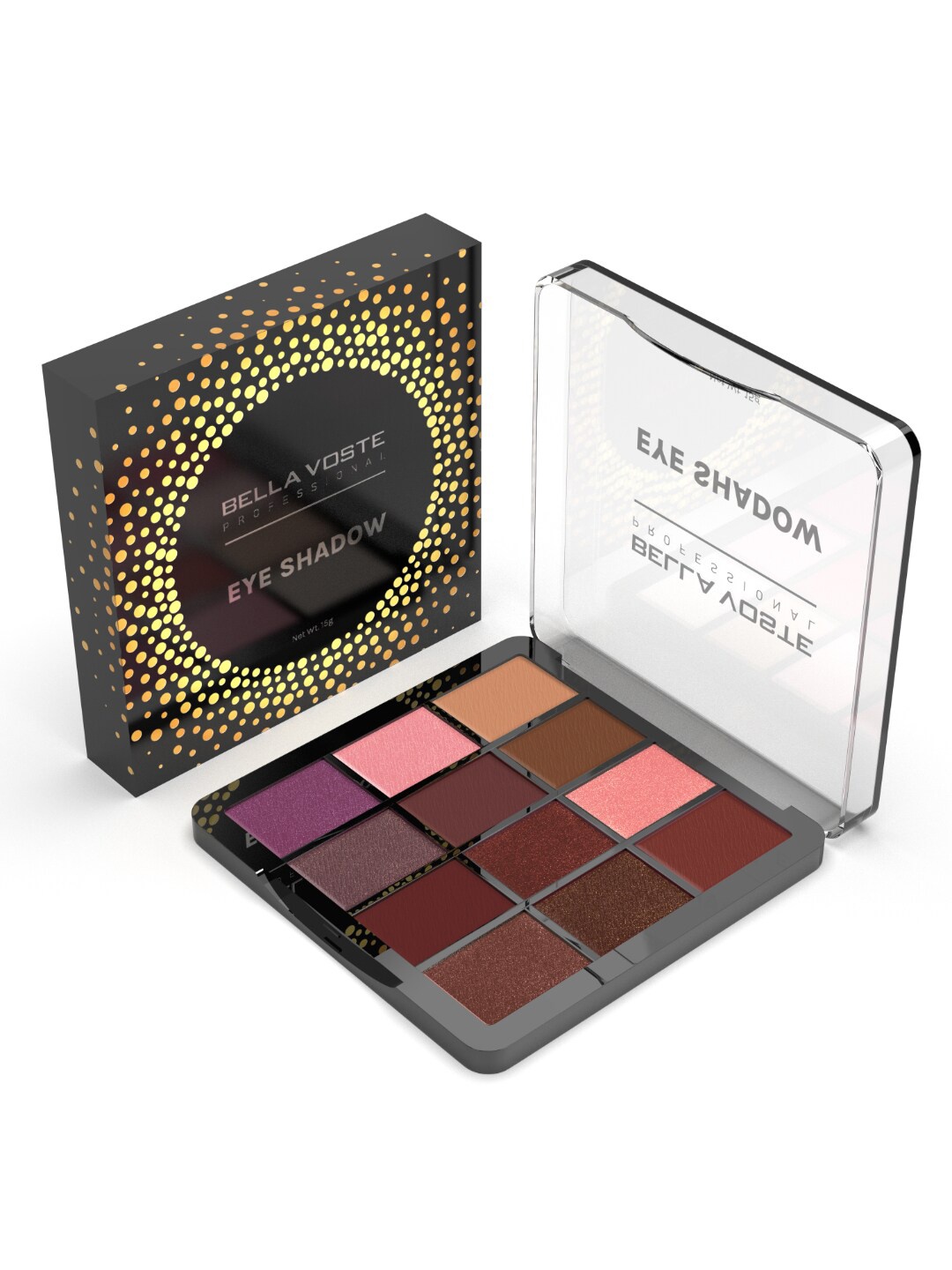 

Bella Voste 12-In-1 Professional Mesmerizing Colors Eyeshadow Palette - BVES104, Pink