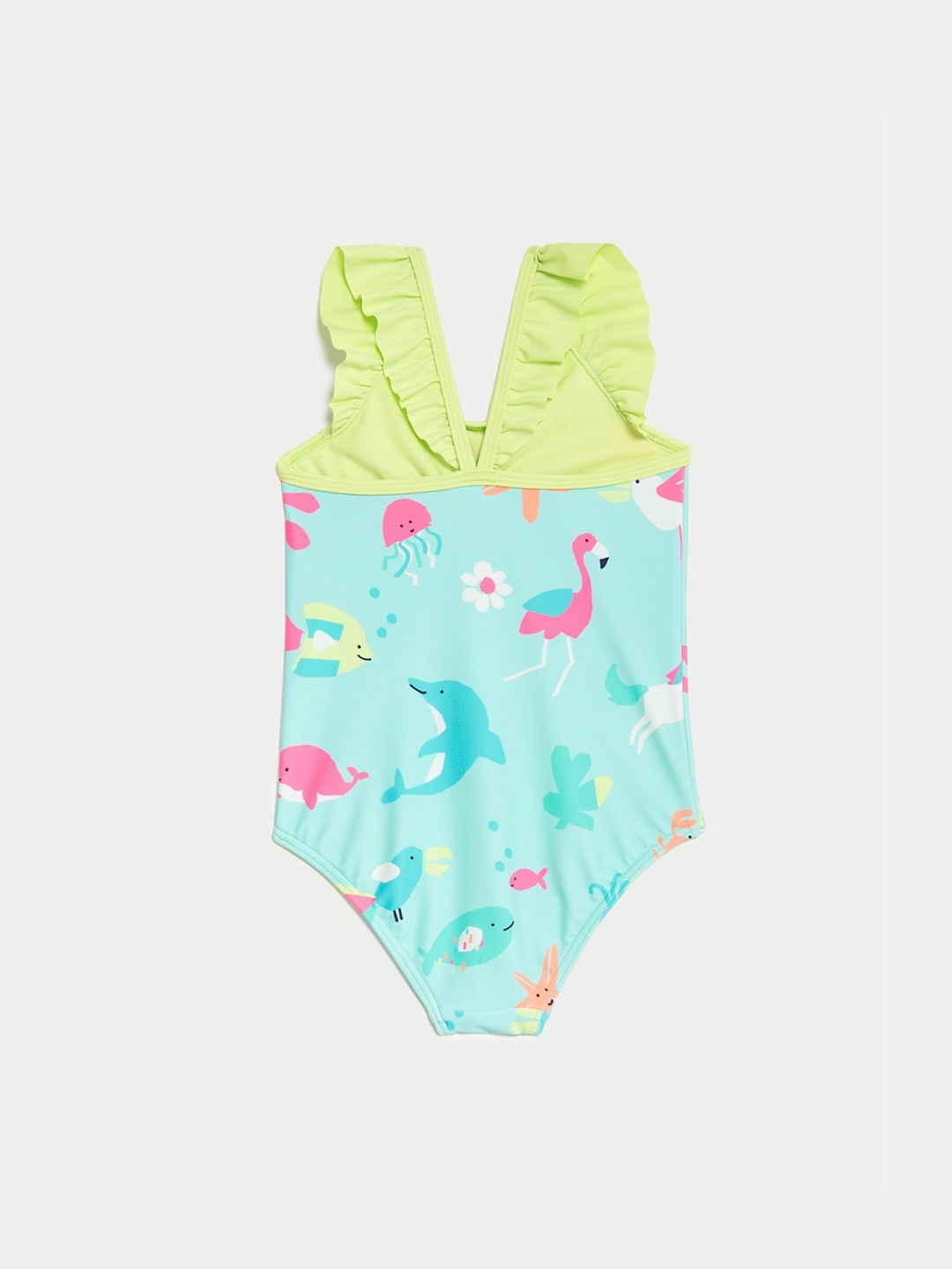 

Marks & Spencer Girls Animal Printed Bodysuit, Green