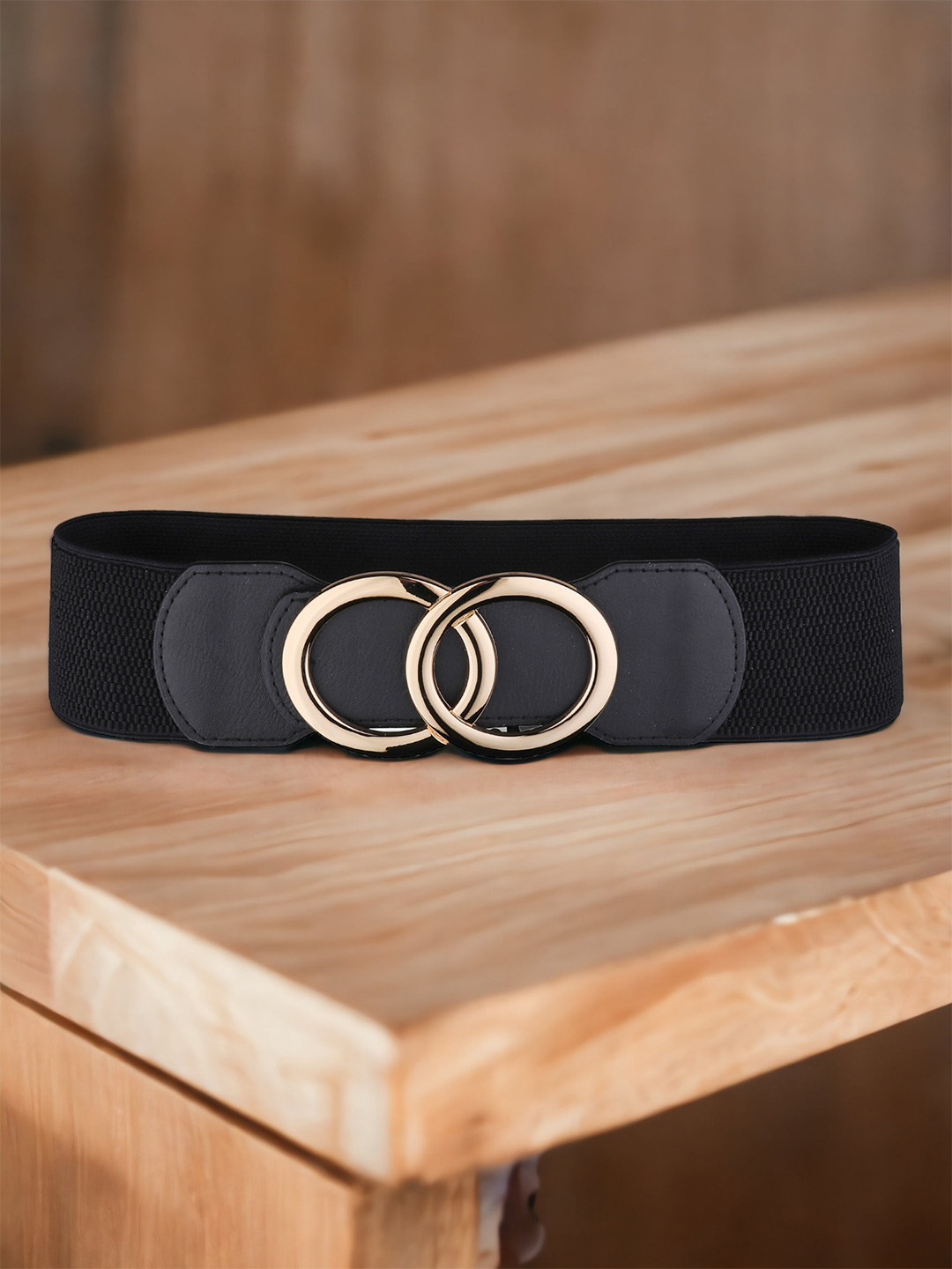 

DressBerry Women Textured Canvas Belt, Black