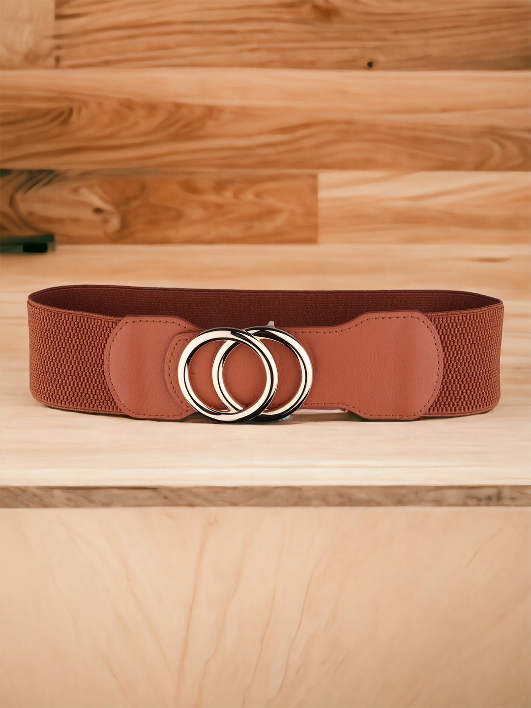 

DressBerry Women Textured Belt, Tan