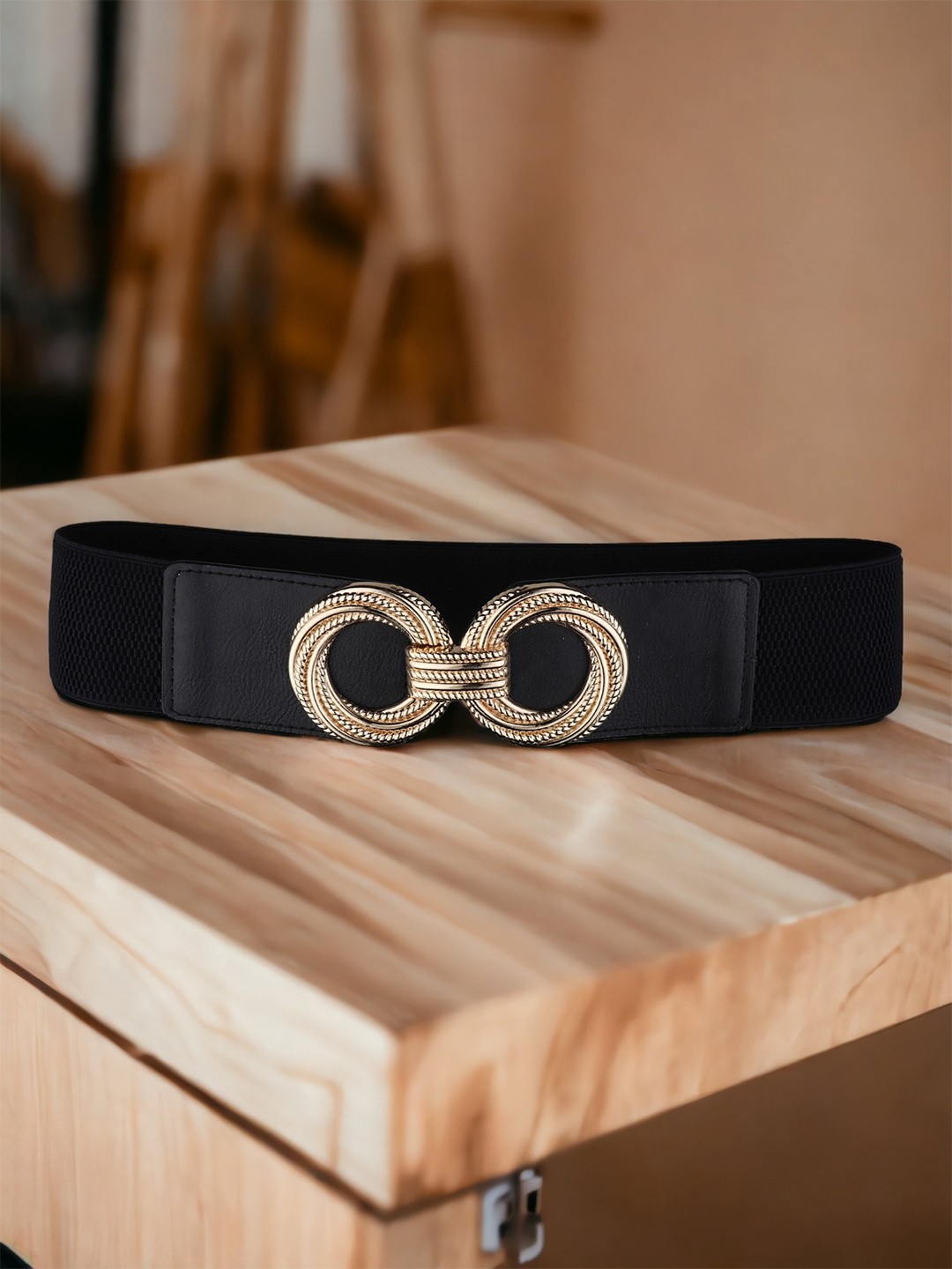 

DressBerry Women Textured Belt, Black