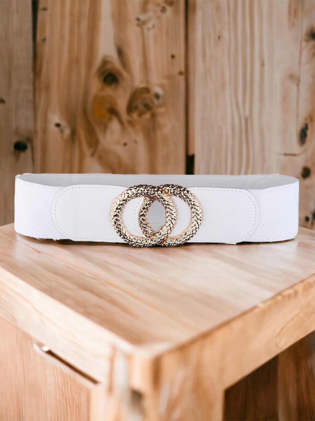 

DressBerry Women White Textured Belt