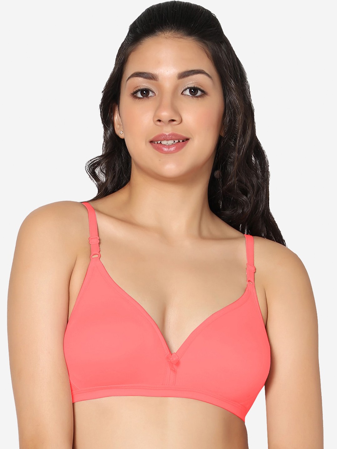 

In Care Half Coverage Non Padded Seamless Pure Cotton T-shirt Bra With All Day Comfort, Red