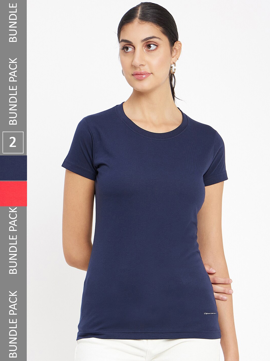 

Okane Pack of 2 Round Neck T-shirts, Navy blue