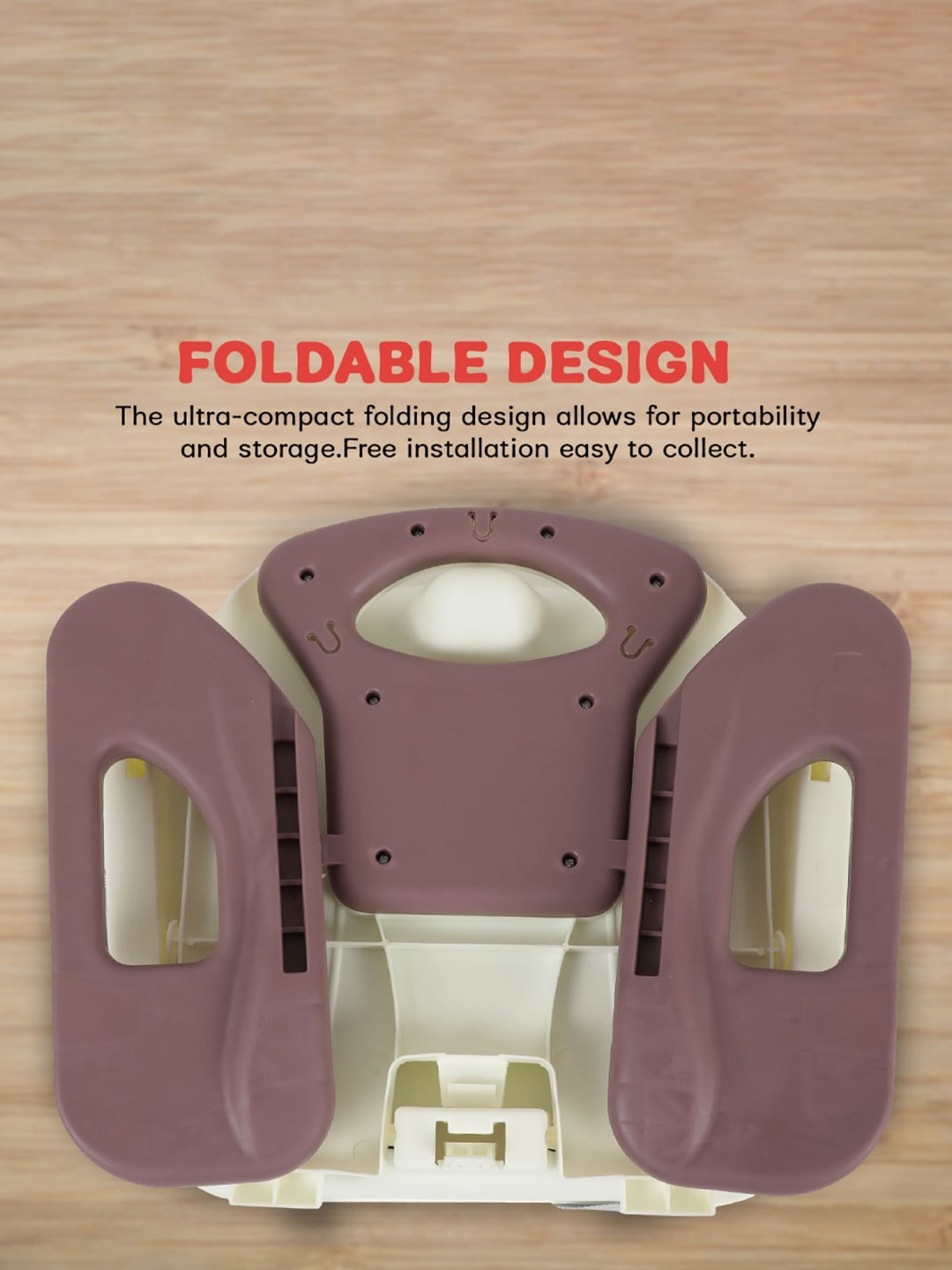 

BAYBEE Kids Deluxe Comfort Folding Booster Seat For Eating, Brown