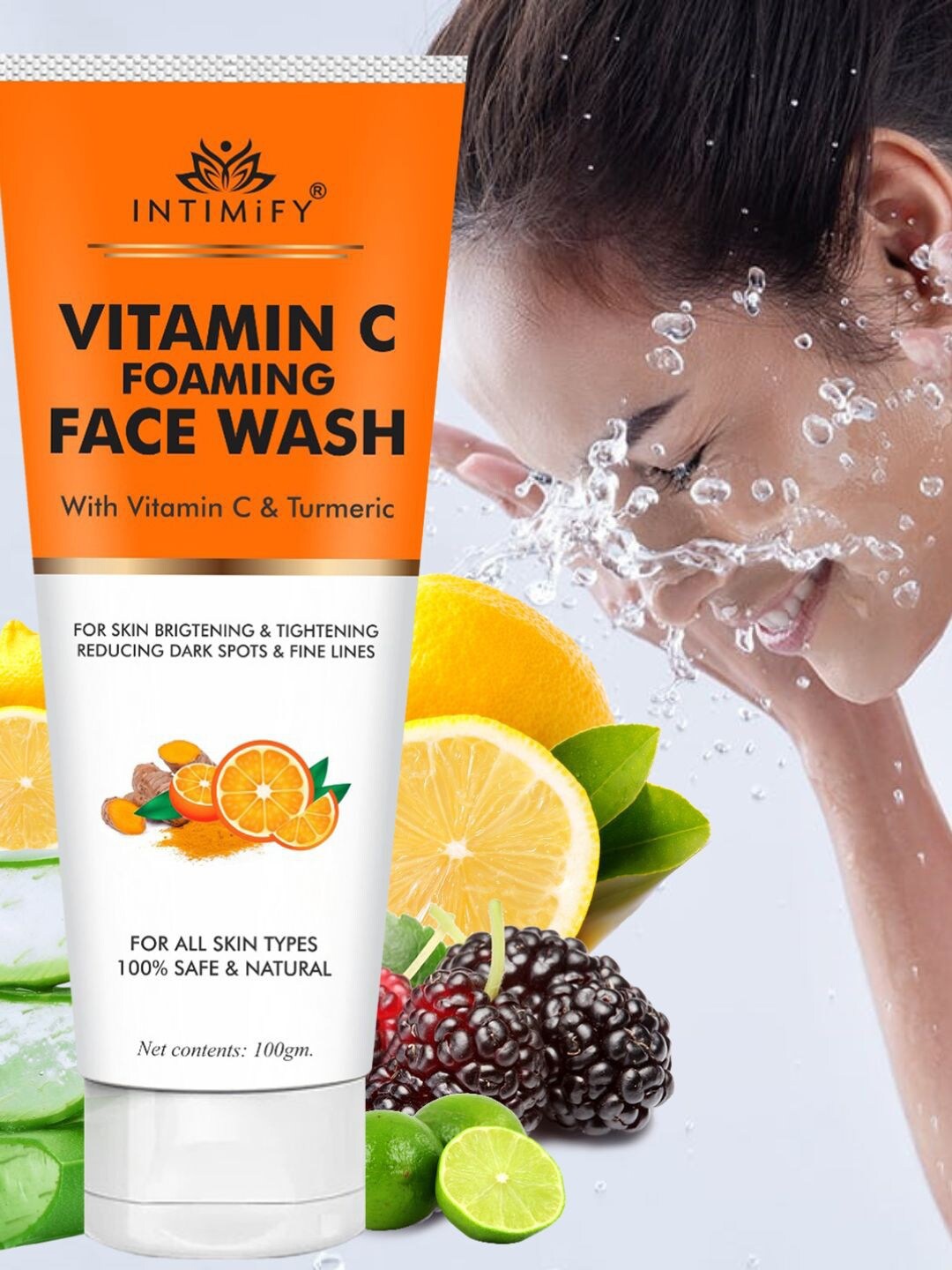 INTIMIFY Vitamin C Foaming Face Wash - 100g, White