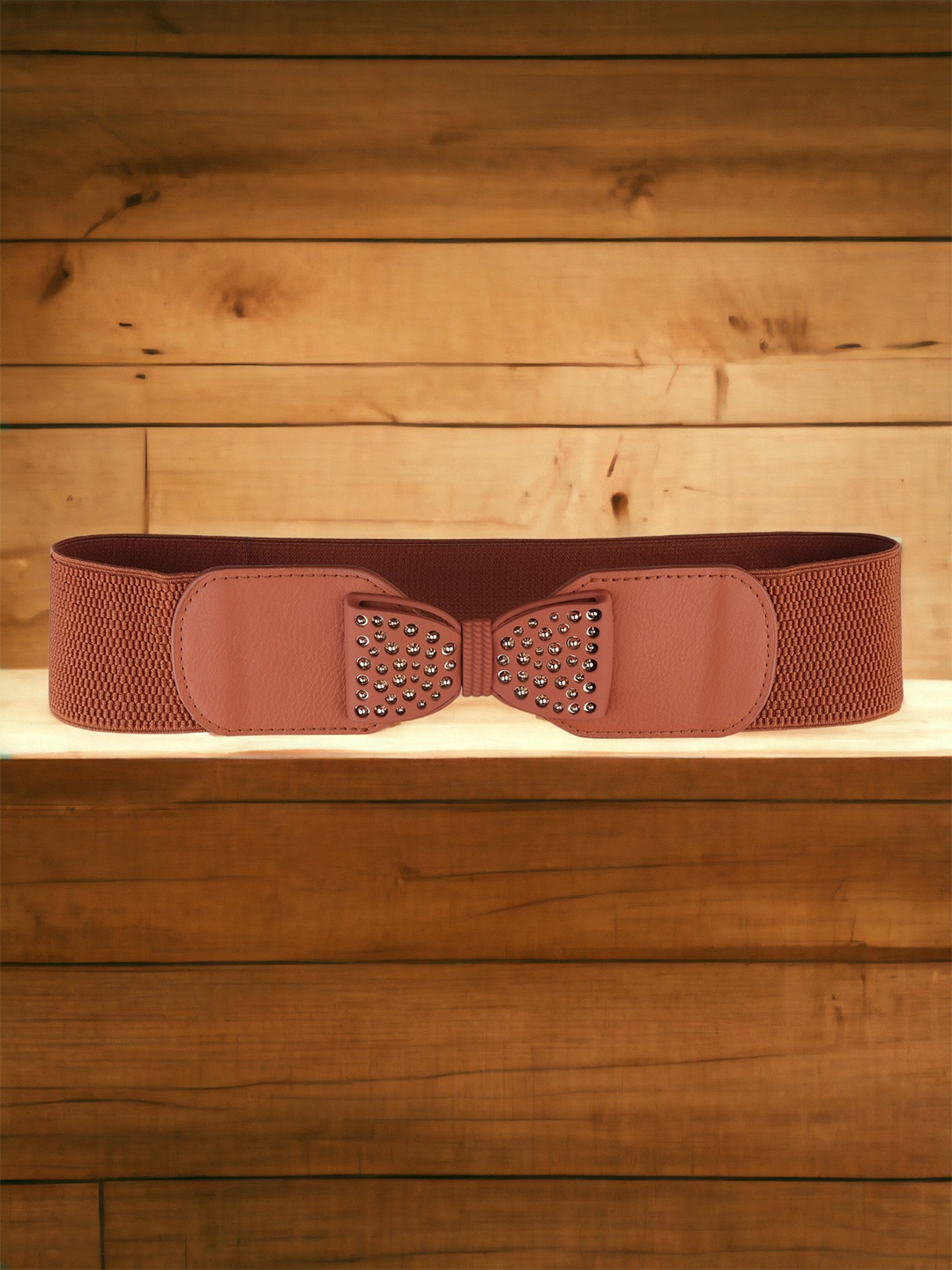 

DressBerry Women Tan Stretchable Belt