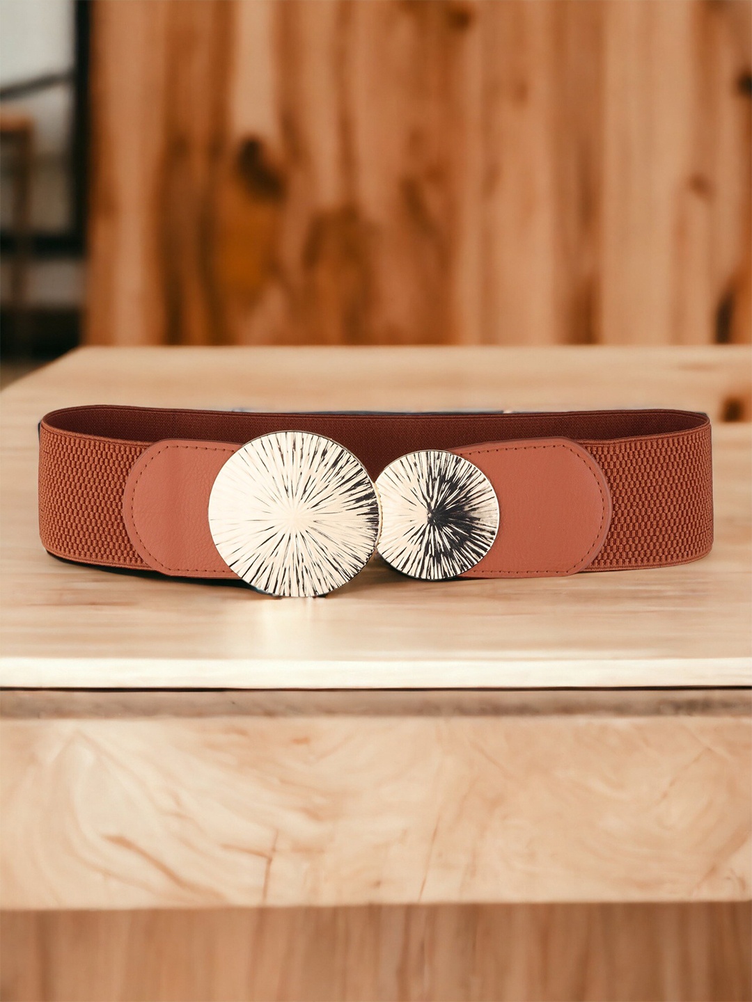 

DressBerry Women Tan Stretchable Belt