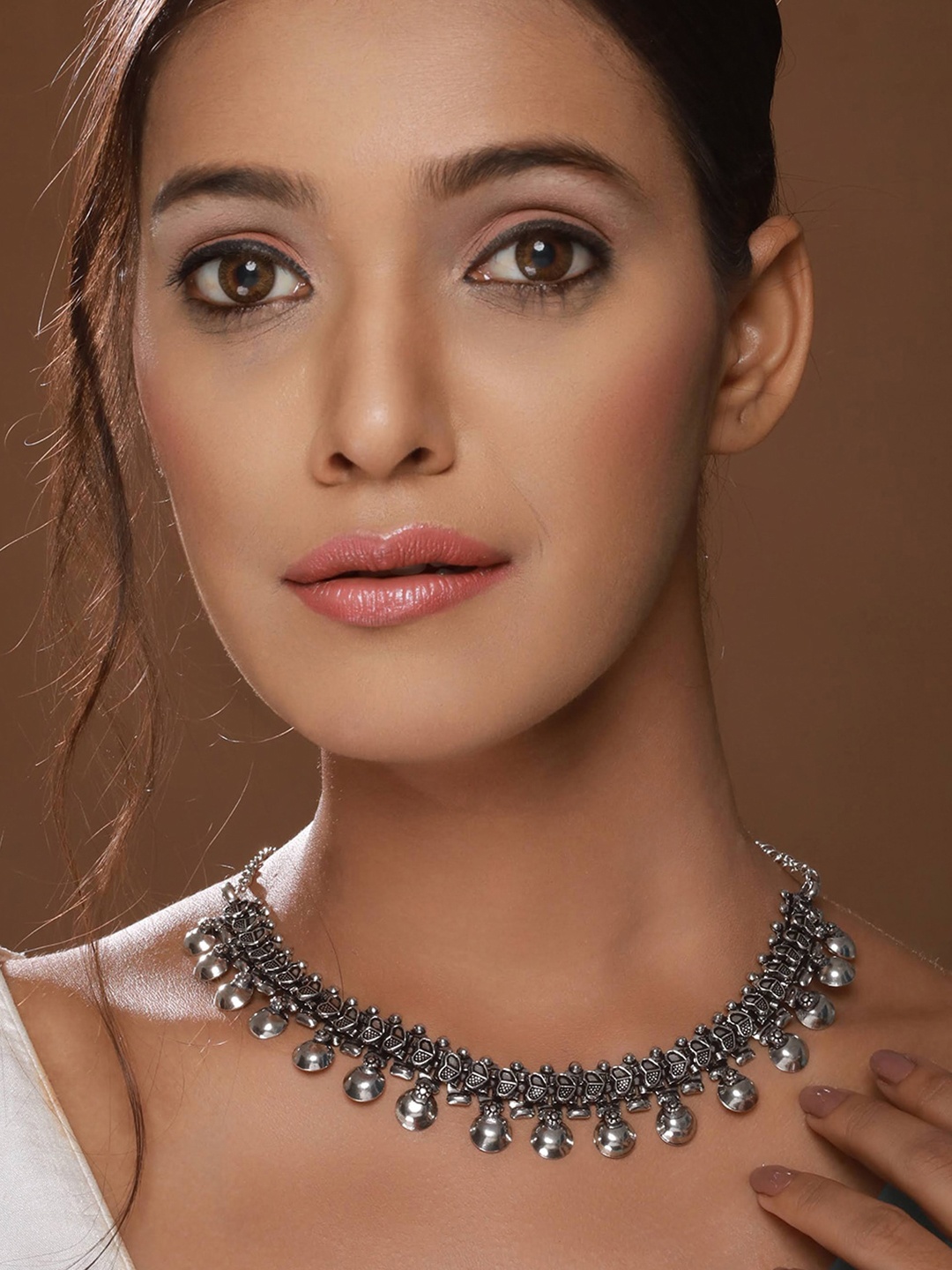 

Anouk Silver Plated Oxidised Necklace