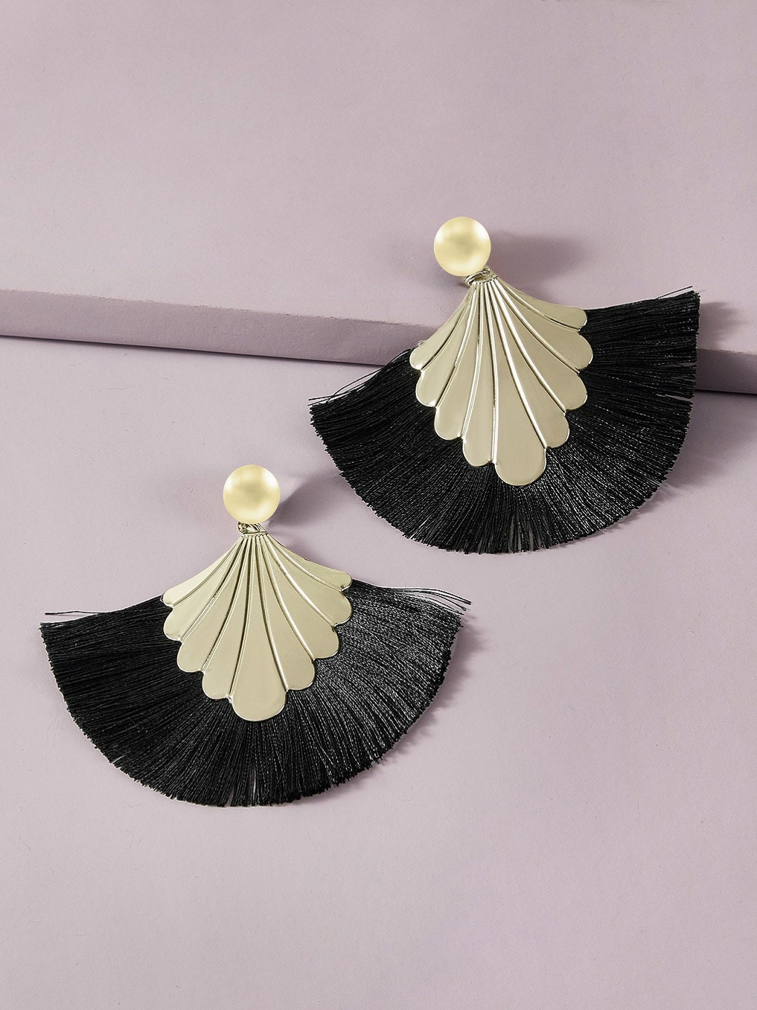 

OOMPH Contemporary Tasselled Drop Earrings, Gold