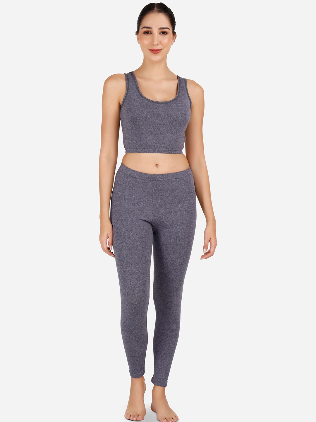 

SELFCARE Sleeveless Thermal Set, Blue