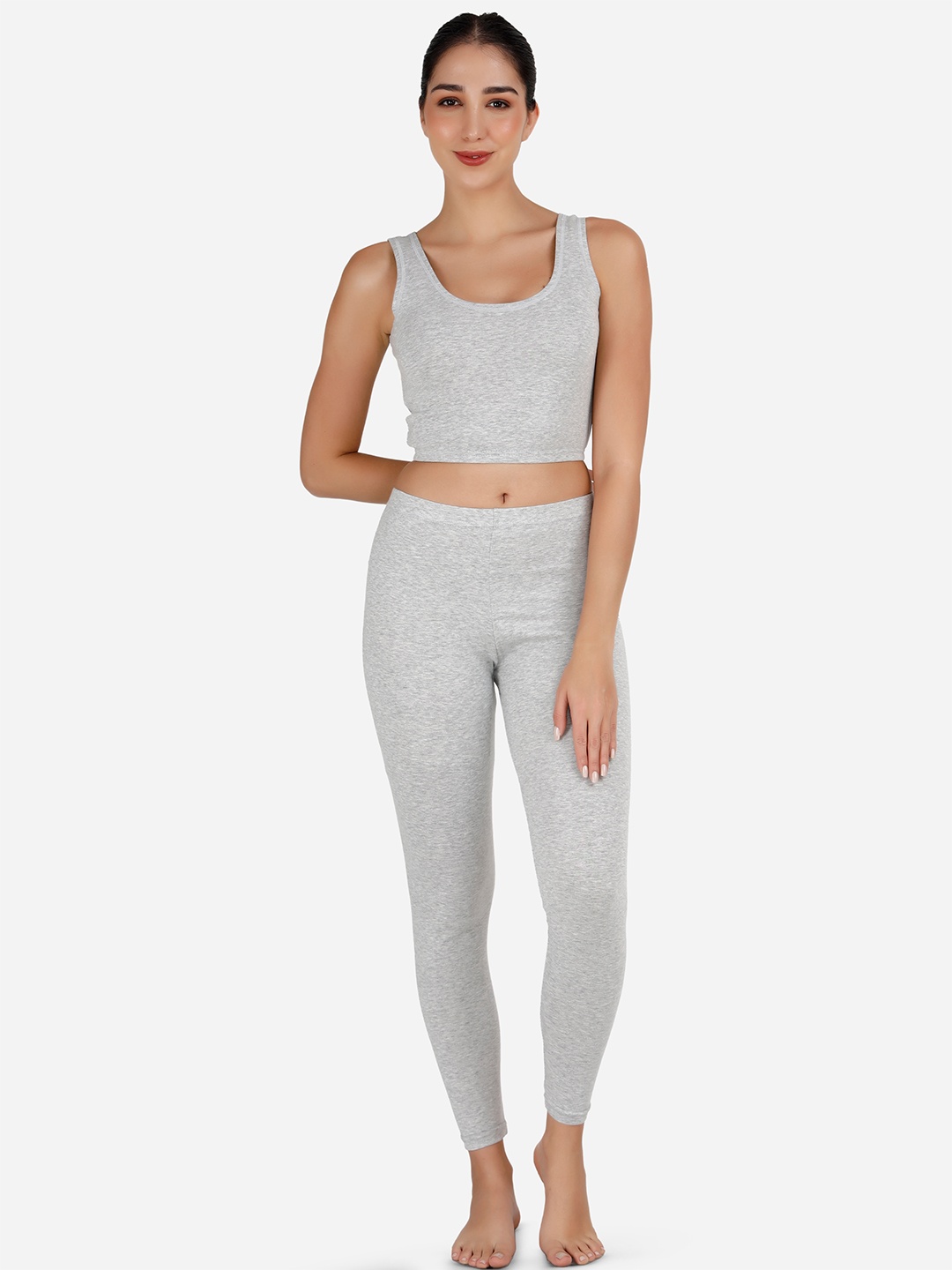 

SELFCARE Sleeveless Thermal Set, Grey